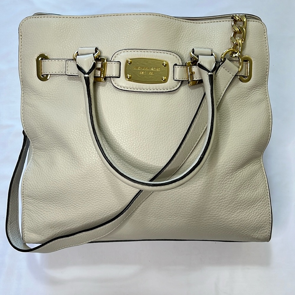 Michael Kors Hamilton Ivory Pebbled Leather Tote - Like NEW Used 1 or 2 times 🖤